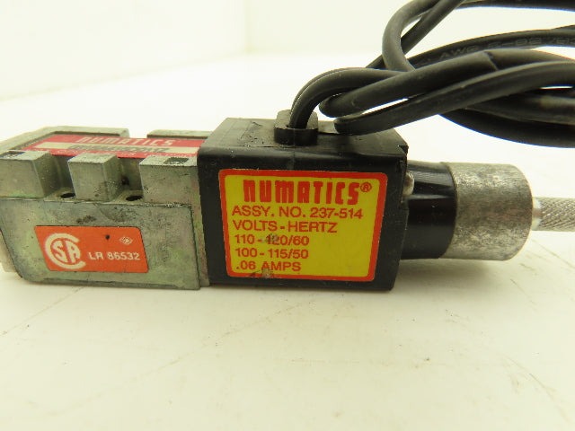 Numatics 031SA415O011Z Pneumatic Solenoid Valve 120V  Lot of 3