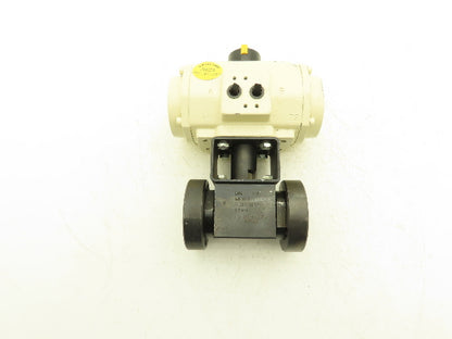 DMIC BVFM-1000 Pneumatic Air Actuated Ball Valve 1" Flanged Spring Return