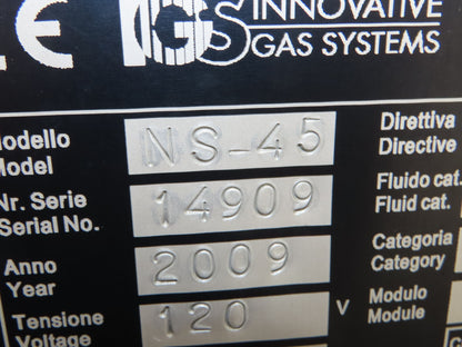 Noxerior NA-45 Nitroswing Modular PSA Nitrogen Generator 100PSIG 415SCFH 99.99%