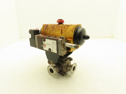 Hytork PBM-1" Stainless 3-Way Valve Tri-Clamp Pneumatic Actuator Genesis GSI 34B
