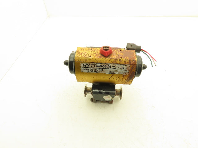 Hytork PBM-1" Stainless 3-Way Valve Tri-Clamp Pneumatic Actuator Genesis GSI 34B