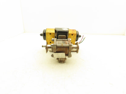 Hytork PBM-1" Stainless 3-Way Valve Tri-Clamp Pneumatic Actuator Genesis GSI 34B