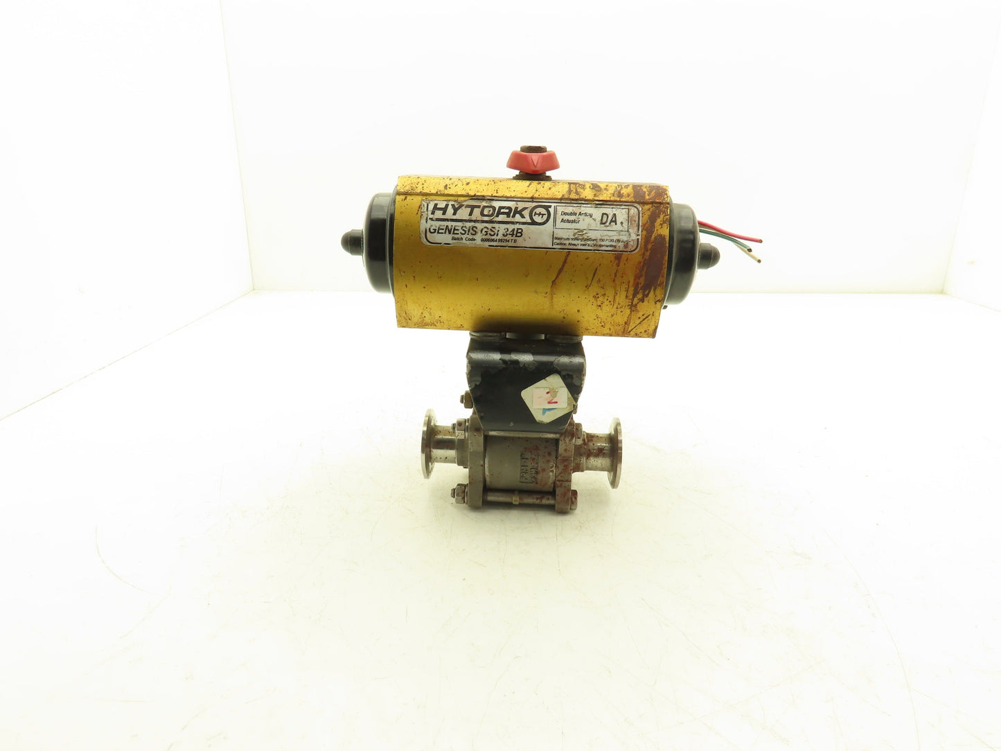 Hytork PBM-1" Stainless 3-Way Valve Tri-Clamp Pneumatic Actuator Genesis GSI 34B