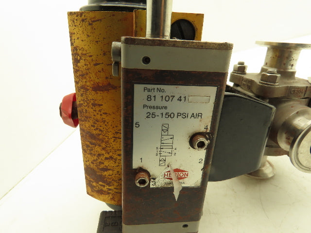 Hytork PBM-1" Stainless 3-Way Valve Tri-Clamp Pneumatic Actuator Genesis GSI 34B