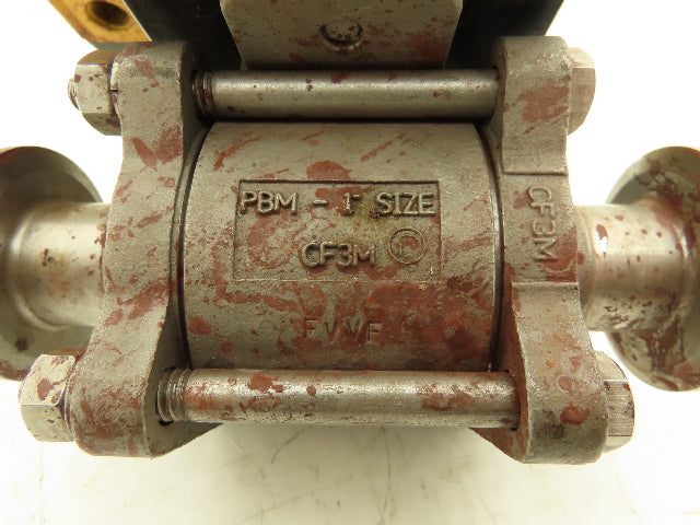 Hytork PBM-1" Stainless 2-Way Valve Tri-Clamp Pneumatic Actuator Genesis GSI 64B