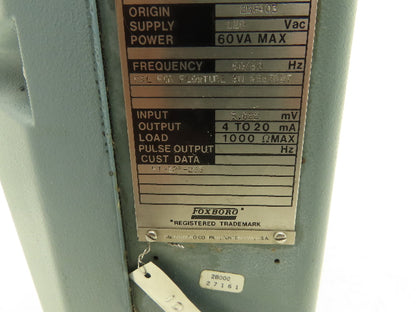 Foxboro 896-PA-CS-E/XG-F Magnetic Flow Transmitter 120V 60VA