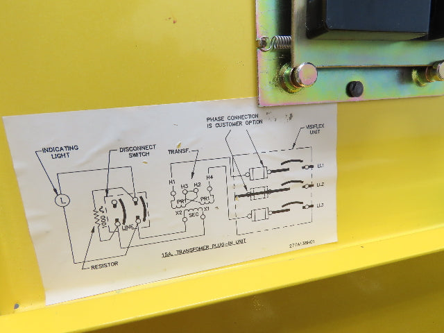 Cutler Hammer 377D993G01 Fused Busway Disconnect 3PH to 1PH Transformer 15A 115V