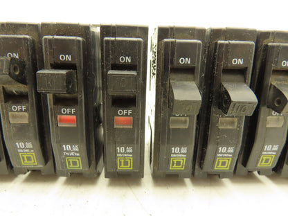 Square D QOB Circuit Breaker 10/20A 8-14AWG 1Ph 120/240v Mixed Lot of 26