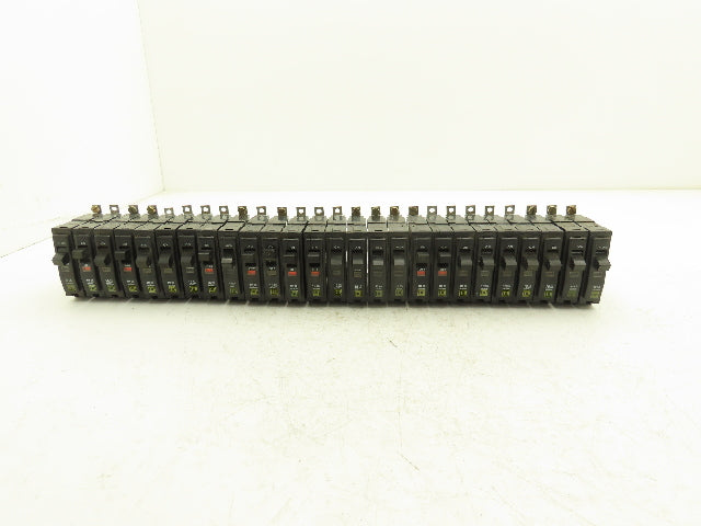 Square D QOB Circuit Breaker 10/20A 8-14AWG 1Ph 120/240v Mixed Lot of 26