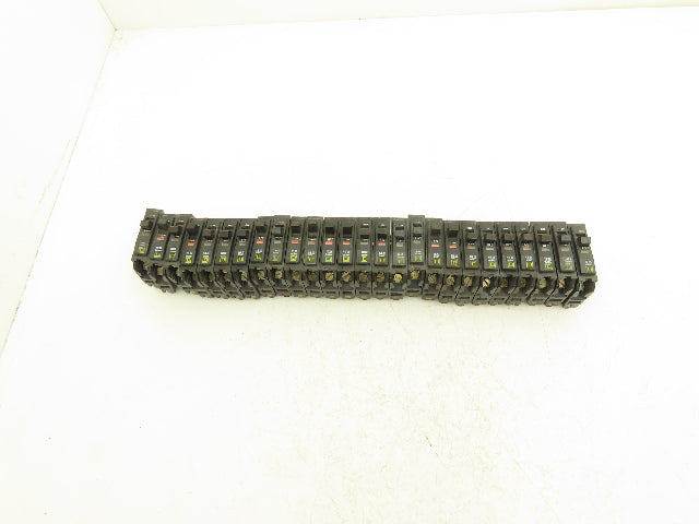 Square D QOB Circuit Breaker 10/20A 8-14AWG 1Ph 120/240v Mixed Lot of 26