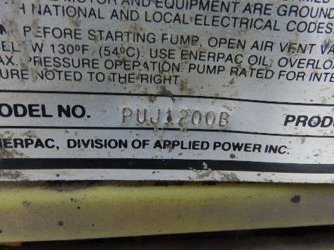 Enerpac PUJ1200B Hydraulic Pump 10000psi 1/2Hp with 3-Way Valve 115V 1PH