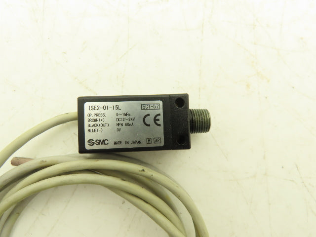 SMC ISE2-01-15L Pressure Switch 12-24VDC 1/8" NPT 0-1Mpa 0-145psi