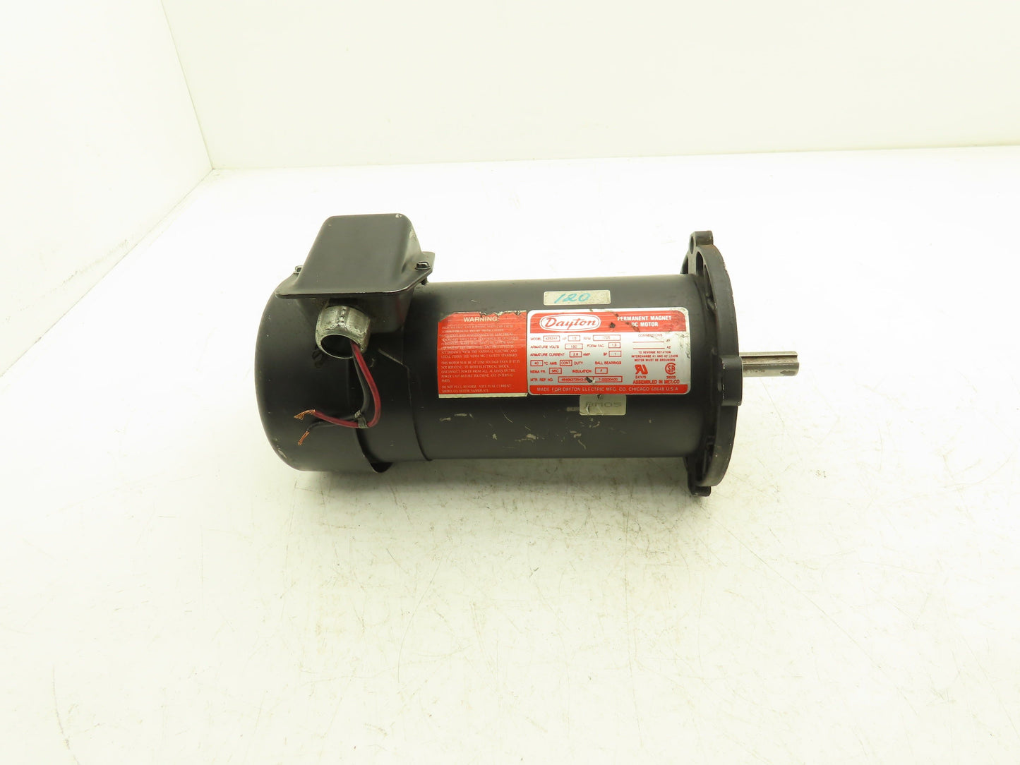 Dayton 4Z524A Permanent Magnet DC Motor 1/2Hp 2.8A 1750 RPM 180V 56C