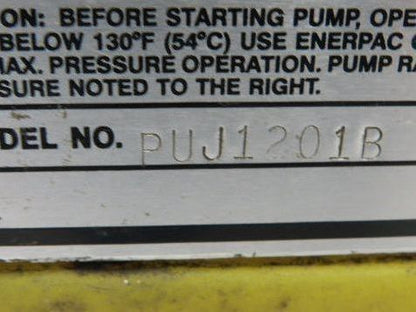 Enerpac PUJ1201B Hydraulic Pump 10000psi 1/2Hp with 3-Way Valve 115V 1PH
