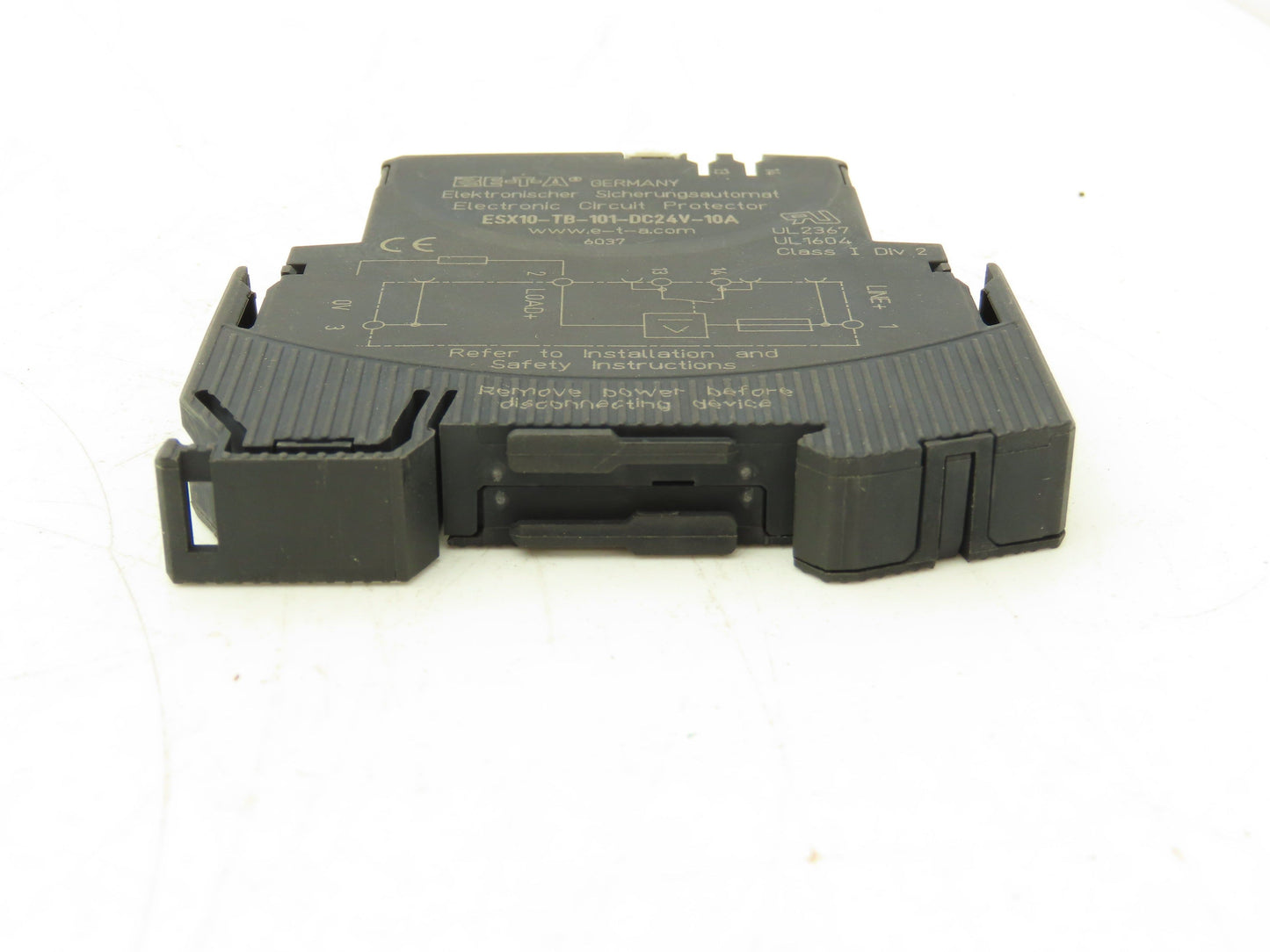 E-T-A ESX10-TB-101-DC24V-10A Circuit Breaker Protector 24VDC 10 Amp DIN Rail ETA