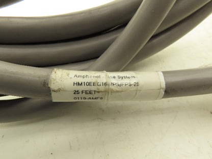 Amphenol Sine Systems HM10EEG16-MPS/FPS-25 Control Cable 10-Pin Male/Female 25'