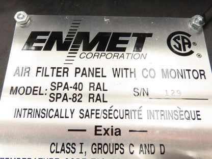 Enmet SPA-40/SPA-82 Compressed Breathing Air Filtration System with CO Monitor