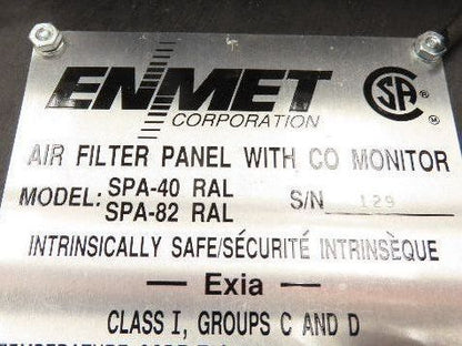 Enmet SPA-40/SPA-82 Compressed Breathing Air Filtration System with CO Monitor