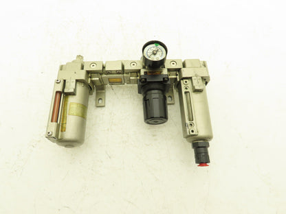 SMC AR3000-03-R Pneumatic Air Filter Regulator Check Valve Lubricator Assembly