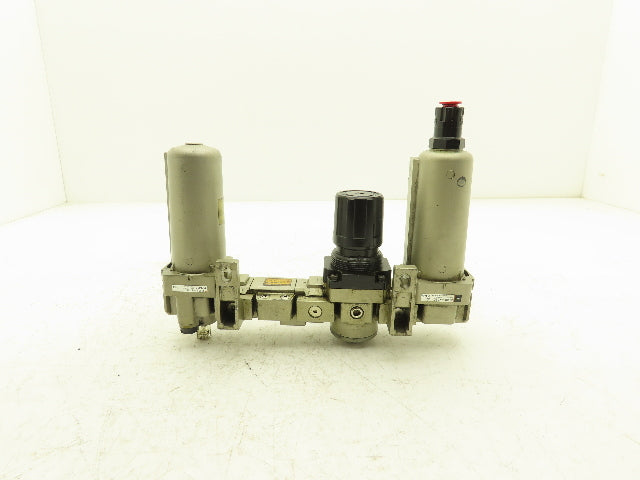 SMC AR3000-03-R Pneumatic Air Filter Regulator Check Valve Lubricator Assembly