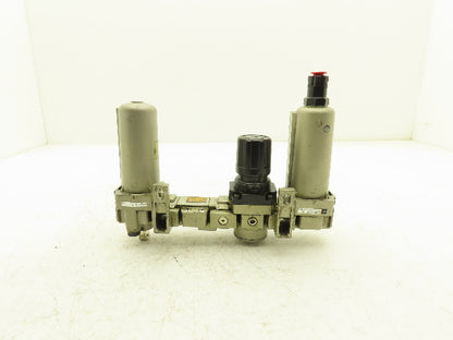 SMC AR3000-03-R Pneumatic Air Filter Regulator Check Valve Lubricator Assembly