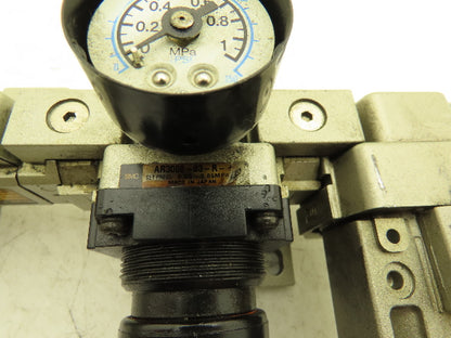 SMC AR3000-03-R Pneumatic Air Filter Regulator Check Valve Lubricator Assembly