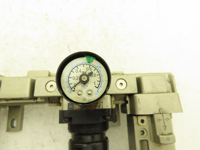 SMC AR3000-03-R Pneumatic Air Filter Regulator Check Valve Lubricator Assembly