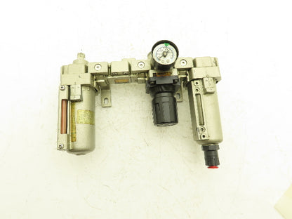 SMC AR3000-03-R Pneumatic Air Filter Regulator Check Valve Lubricator Assembly