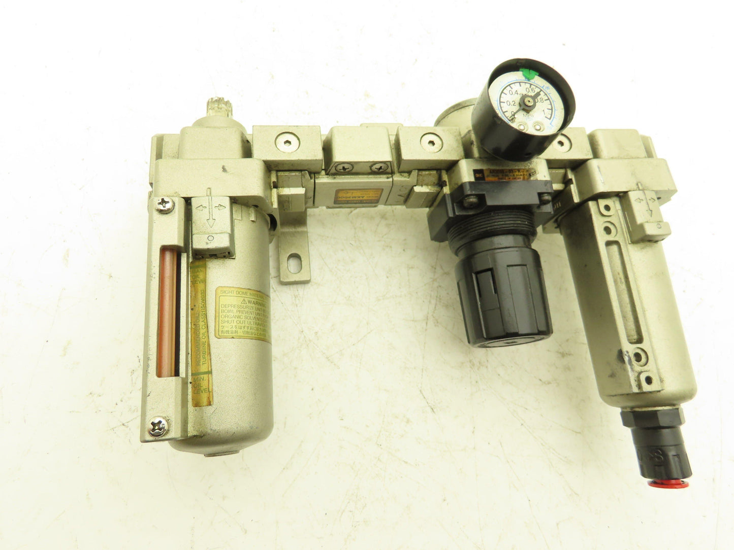 SMC AR3000-03-R Pneumatic Air Filter Regulator Check Valve Lubricator Assembly