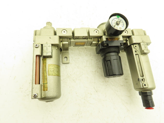 SMC AR3000-03-R Pneumatic Air Filter Regulator Check Valve Lubricator Assembly