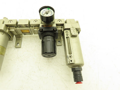 SMC AR3000-03-R Pneumatic Air Filter Regulator Check Valve Lubricator Assembly