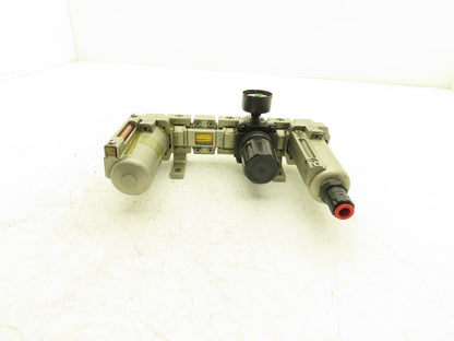 SMC AR3000-03-R Pneumatic Air Filter Regulator Check Valve Lubricator Assembly
