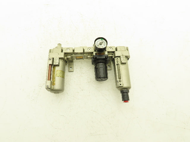 SMC AR3000-03-R Pneumatic Air Filter Regulator Check Valve Lubricator Assembly