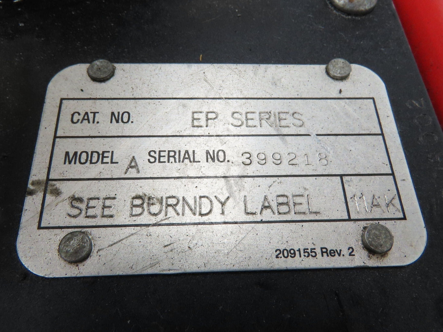 Burndy EP 8 Hydraulic Pump 8800psi 1/2hp 115V 1ph