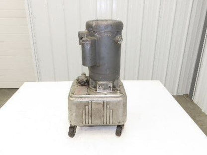 HK Porter HE 6401A Vintage Hydraulic Pump 1 Hp 5500psi 110V 1ph On Casters