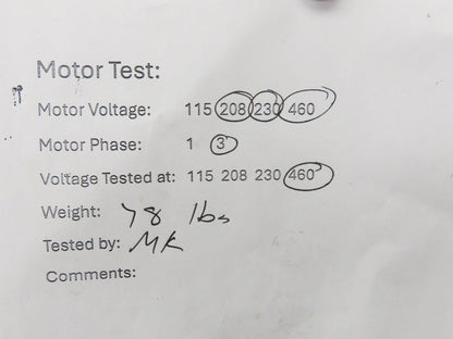 Allen Bradley ENP18S3068-MF AC Motor 3Hp 1750rpm 208-230/460v 3Ph 182TC TEFC