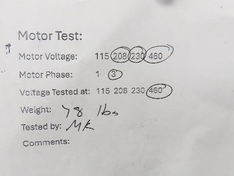 Allen Bradley ENP18S3068-MF AC Motor 3Hp 1750rpm 208-230/460v 3Ph 182TC TEFC