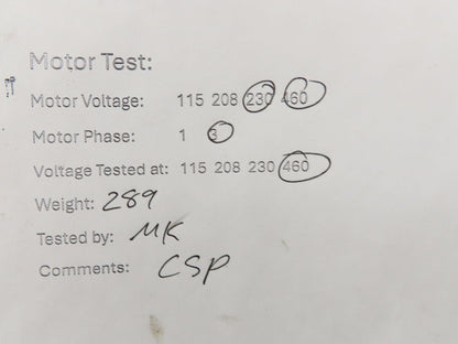 Marathon Electric E501 Severe Duty AC Motor 10Hp 1176rpm 230/460v 3ph 256T EPFC