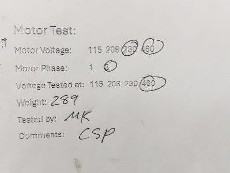 Marathon Electric E501 Severe Duty AC Motor 10Hp 1176rpm 230/460v 3ph 256T EPFC
