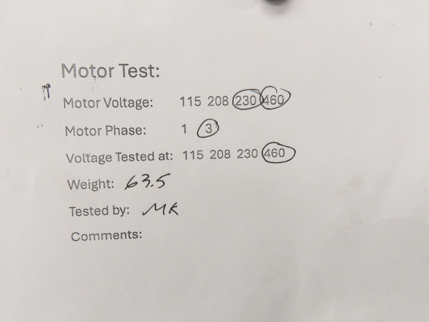 Reliance Electric P18G11B AC Motor 3Hp 1750rpm 230/460v 3Ph 182T 9.2/4.6A 1.15SF