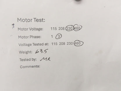Reliance Electric P18G11B AC Motor 3Hp 1750rpm 230/460v 3Ph 182T 9.2/4.6A 1.15SF