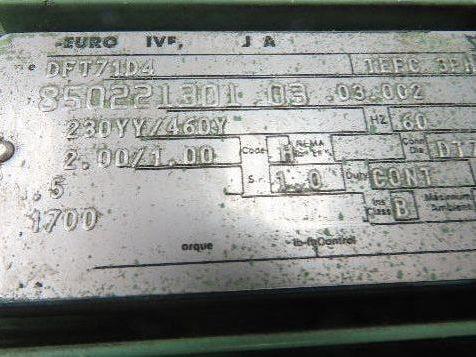 SEW Eurodrive S57DT71D4 200:1 Gearmotor 1/2Hp 230/460V 3PH 8.5rpm LH 2262 in-lb
