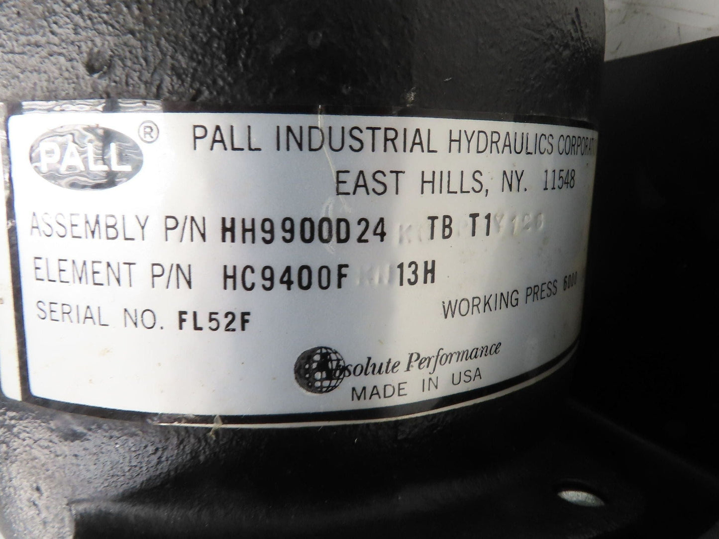 Pall HH9900D24 TB T1 High Pressure Hydraulic Filter SAE Flanged 6000 PSI