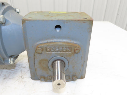 Leeson Gearmotor .5Hp 230/460V 15:1 Boston Gear Reducer 115rpm Dual Shaft 56C