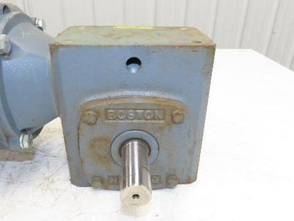 Leeson Gearmotor .5Hp 230/460V 15:1 Boston Gear Reducer 115rpm Dual Shaft 56C