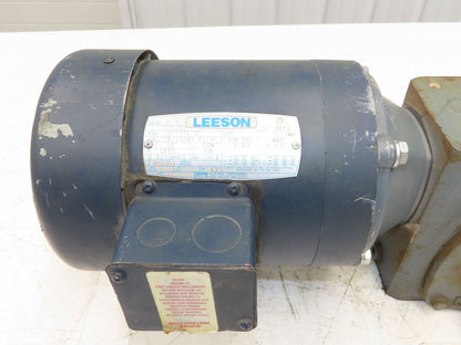 Leeson Gearmotor .5Hp 230/460V 15:1 Boston Gear Reducer 115rpm Dual Shaft 56C
