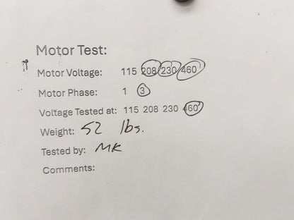 Leeson Gearmotor .5Hp 230/460V 15:1 Boston Gear Reducer 115rpm Dual Shaft 56C