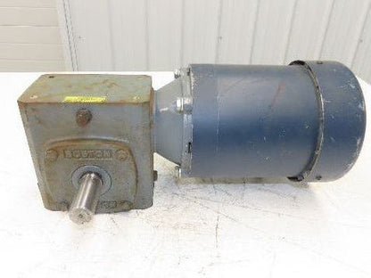 Leeson Gearmotor .5Hp 230/460V 15:1 Boston Gear Reducer 115rpm Dual Shaft 56C