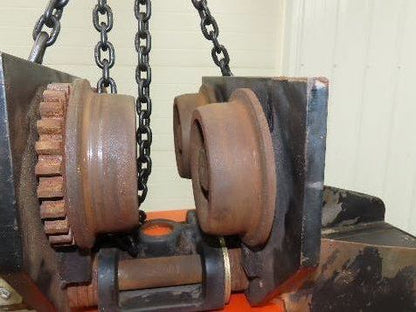 CM Lodestar L 1 Ton Electric Chain Hoist 16 FPM 15' Lift 635 Power Trolley 3PH