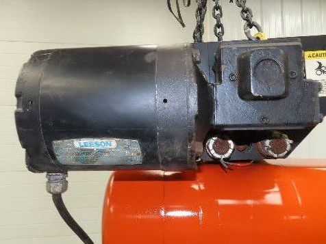 CM Lodestar L 1 Ton Electric Chain Hoist 16 FPM 15' Lift 635 Power Trolley 3PH